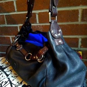 Kenneth cole new york leather hobo shoulder bag